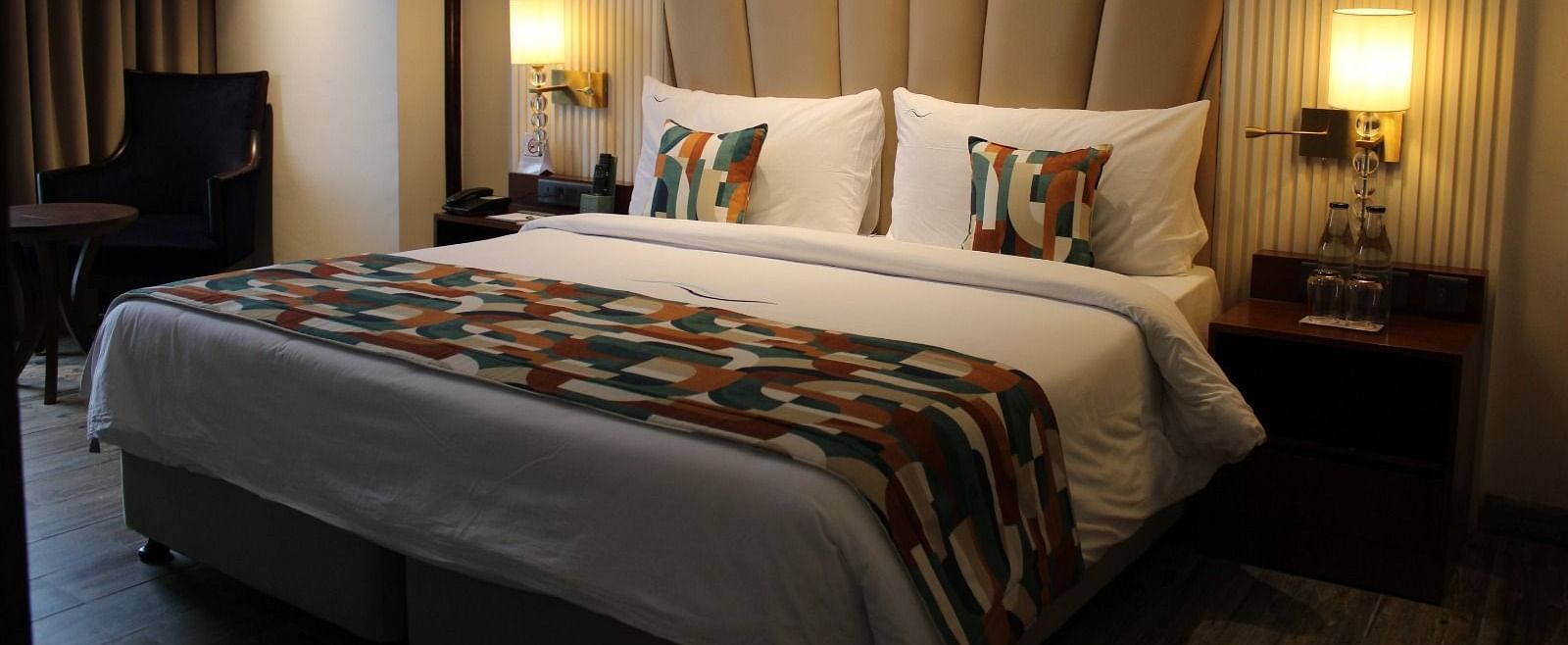 A bedroom featuring a functional working space for productivity at BluSalzz Residence, Amritsar